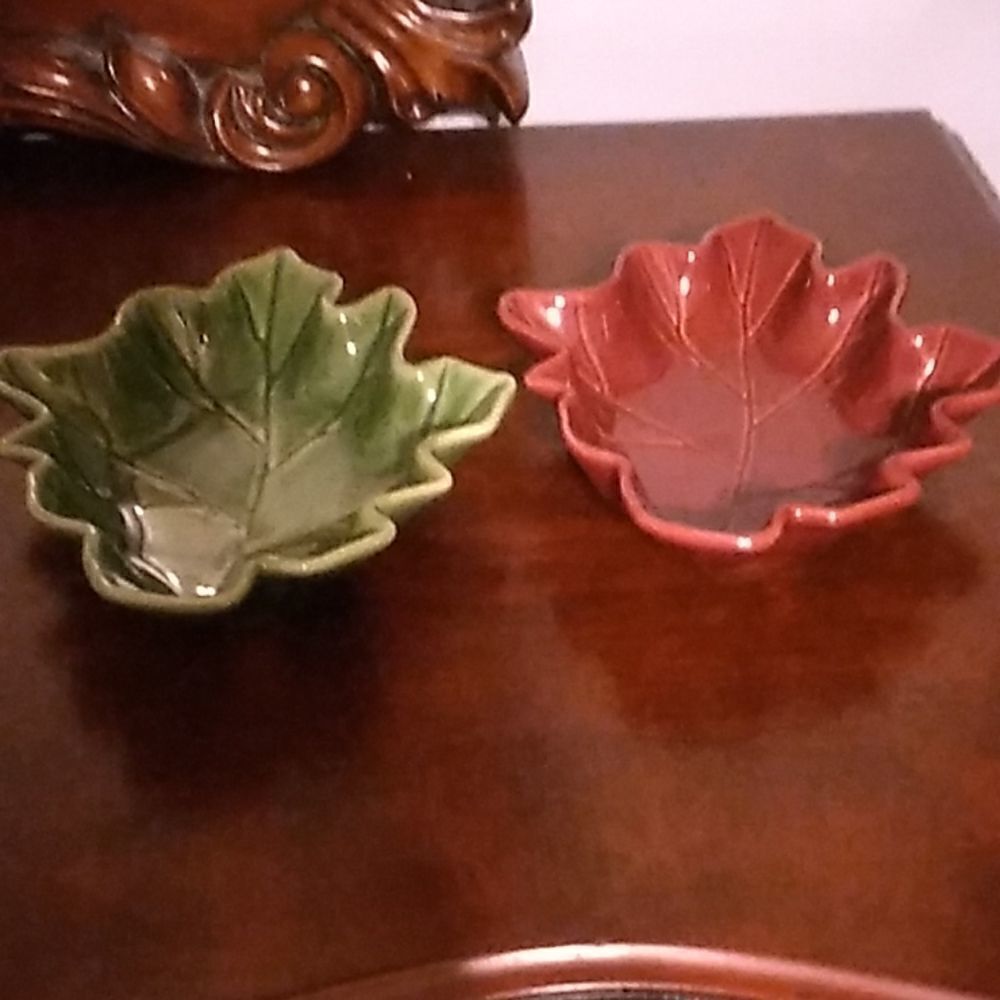 Set of Becky Denny Leaf Plates